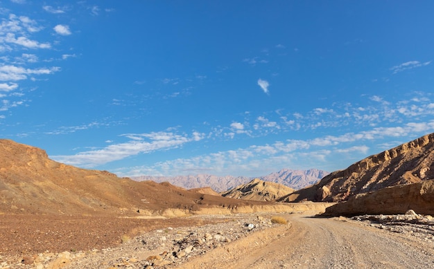 Photo shkhoret canyon in arava desert israel