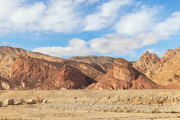 Shkhoret-kloof in de Arava-woestijn, Israël