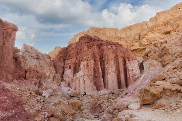 Shkhoret-kloof in de arava-woestijn, israël