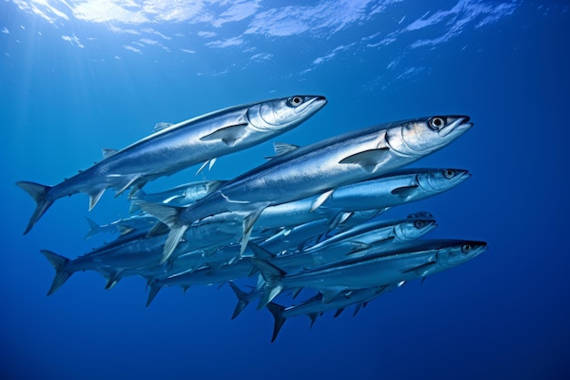 Shoal of Barracuda Sea Animal photography