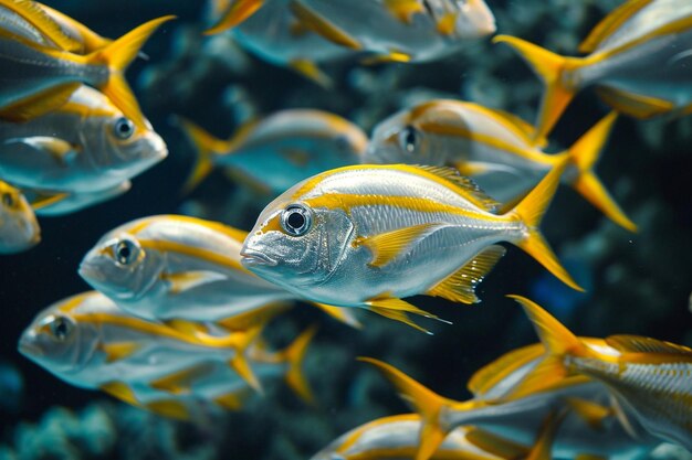 Shoal of fish underwater