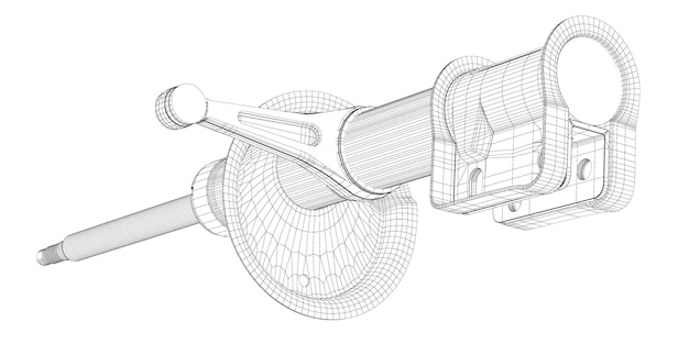 Shock absorber , body structure, wire model