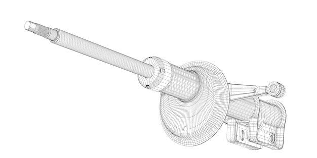 Shock absorber , body structure, wire model