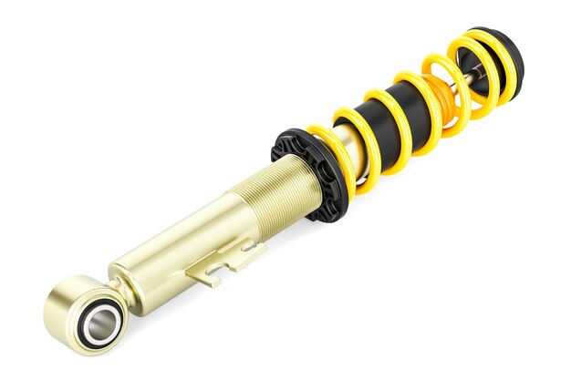 Photo shock absorber for car 3d rendering