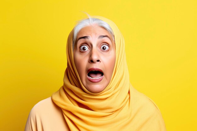 Shocked face of arab woman