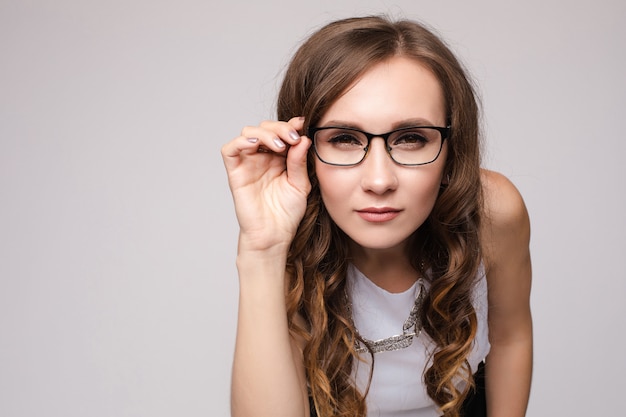 Shocked woman looking with big eyes