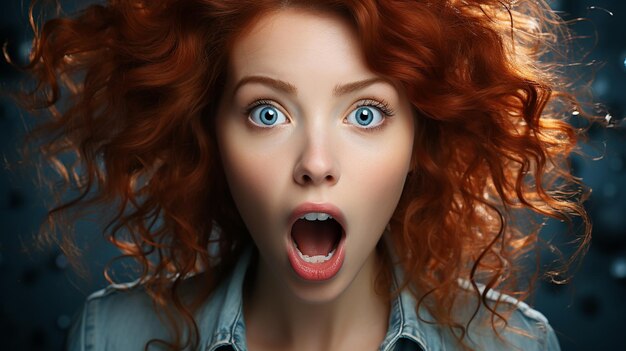 shocked woman with open mouth