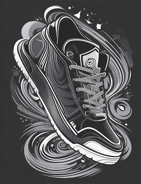 shoe Ai image for tshirt design