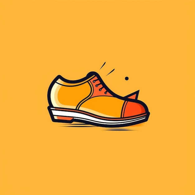 Shoe logo vector simple flat color