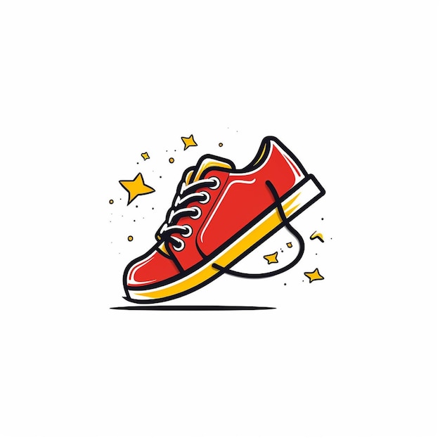 Shoe logo vector simple flat color