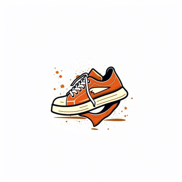 Photo shoe logo vector simple flat color