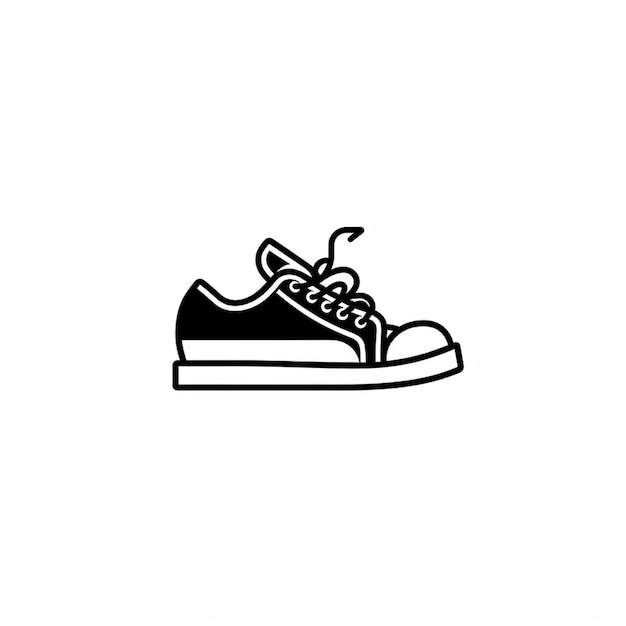 Photo shoe logo vector simple flat color