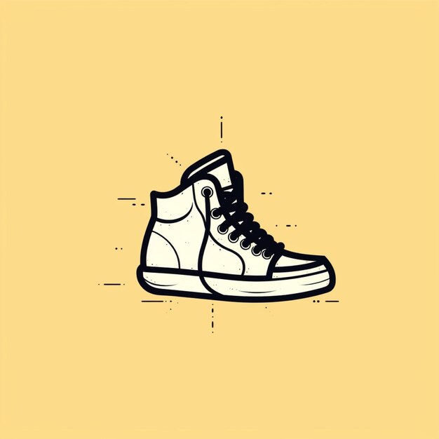 Photo shoe logo vector simple flat color