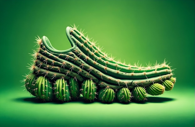 A shoe with a cactus style