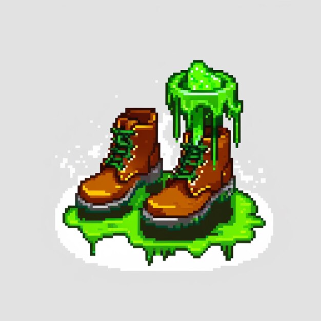 Photo shoe with dripping slime