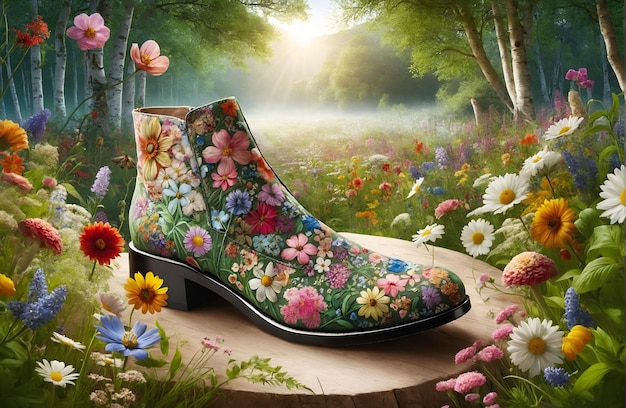 Обувь в цветочном стиле