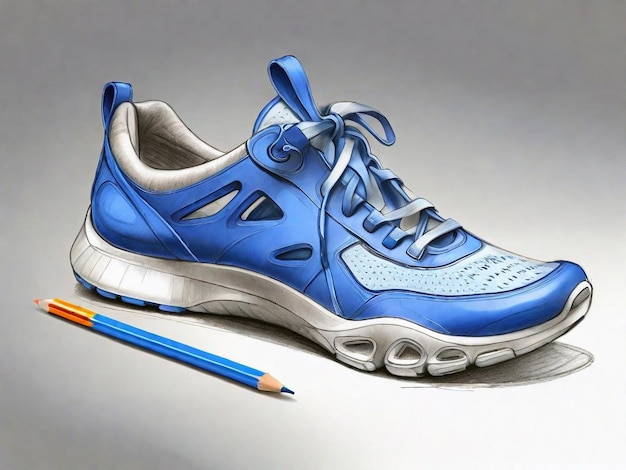 Shoes sketch pencil drawing sneakers prototype