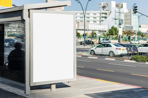 Shoot of Outdoor blank billboards for advertising in modern urban