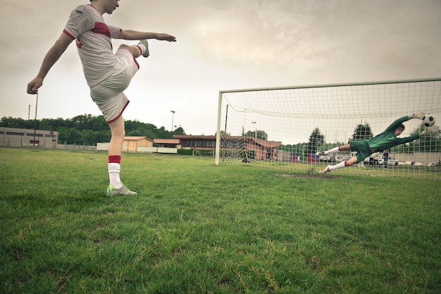 Shooting a goal