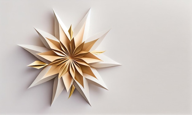 Shooting star flower made of paper craft Generative AI