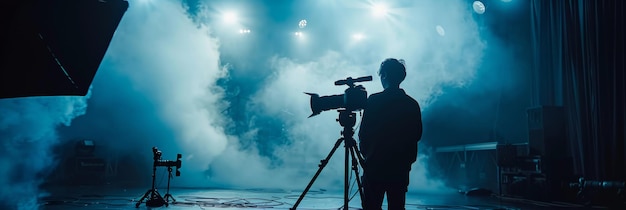 shooting a video film studio directing staging