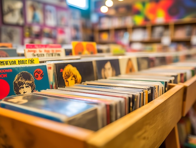 A shop selling vinyl records