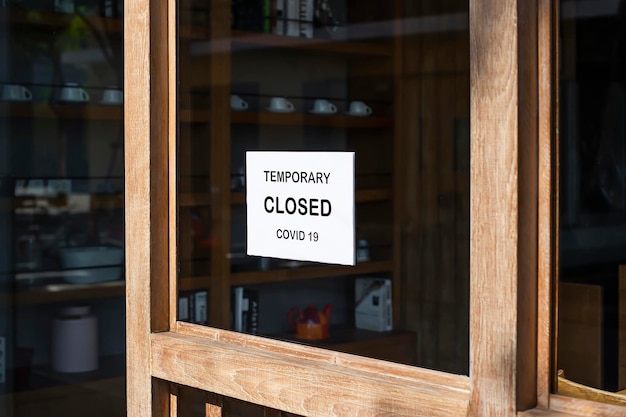 Shop temporary closed covid 19