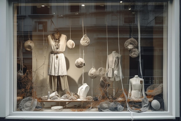 Shop window with new collection