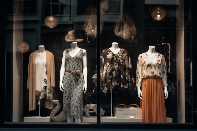 Shop window with new collection