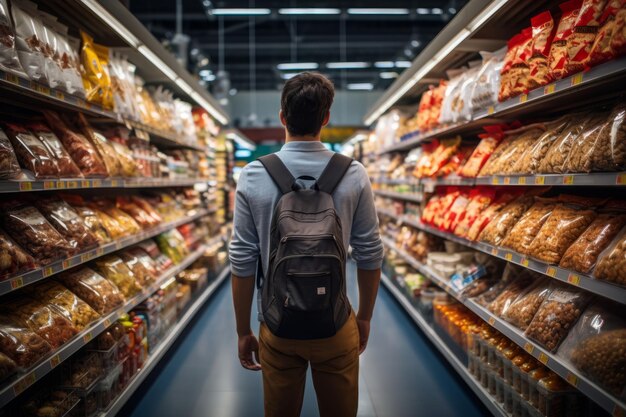 Shopper Exploring The International Food Section Generative AI