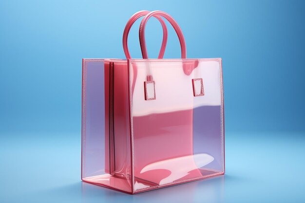 Shopping bag 3d illustration on isolated background created with generative ai