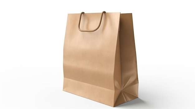 shopping bag isolated on white background generative ai