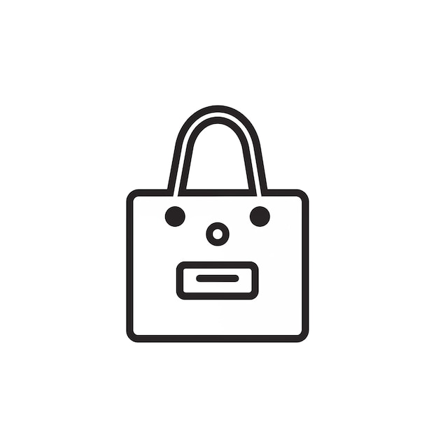 白い背景に隔離されたショッピングバッグ