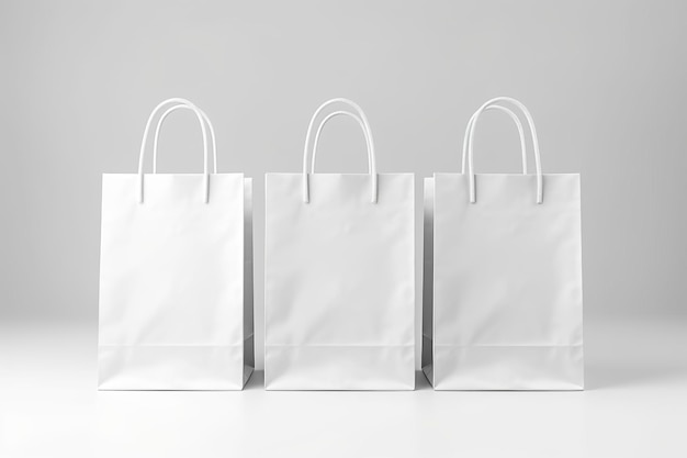 Shopping bag mockup design on white background Generative AI