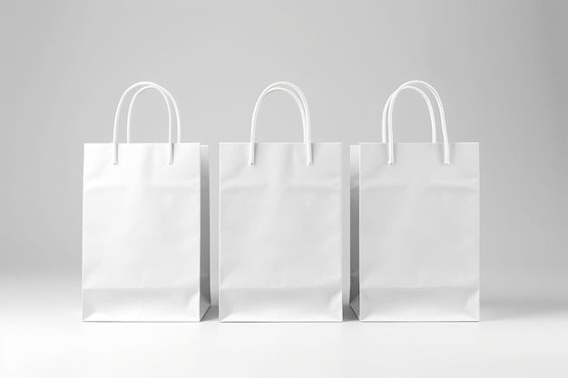 Shopping bag mockup design on white background Generative AI