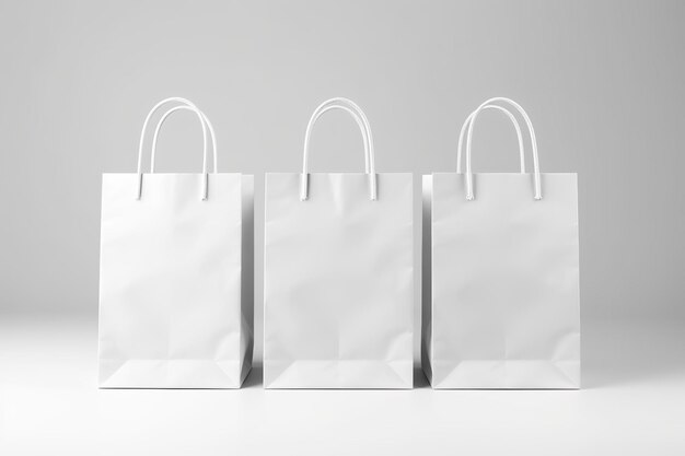 白い背景のショッピング バッグのモックアップ デザイン生成 AI