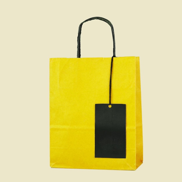 Shopping bag mockup on white background