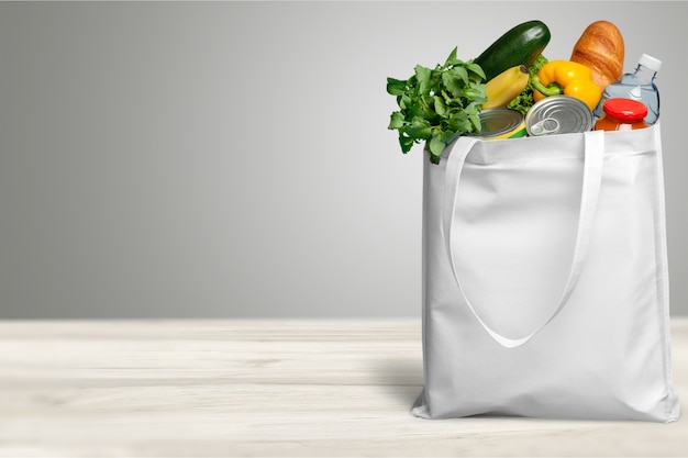 Shopping bag with groceries