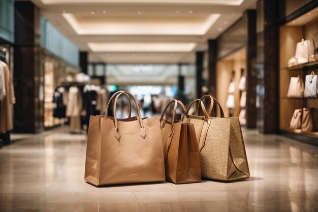 shopping bags in Shopping mall