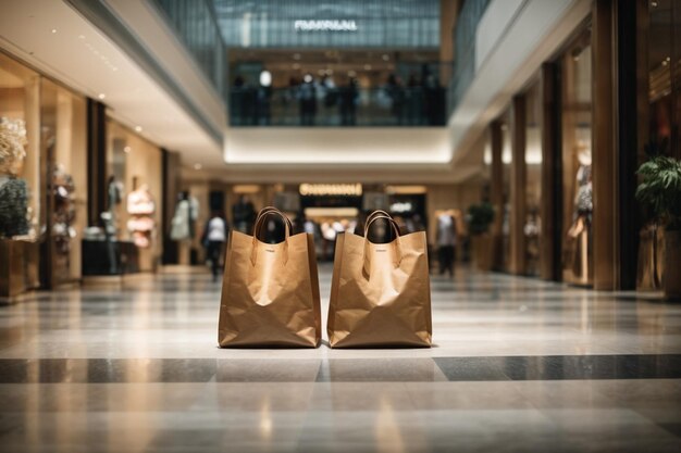 shopping bags in Shopping mall