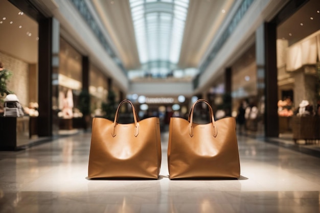 shopping bags in Shopping mall