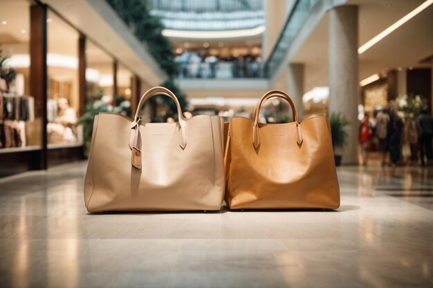 shopping bags in Shopping mall