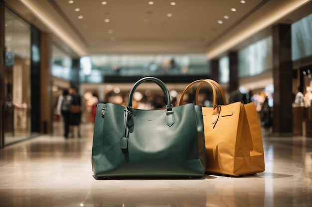 shopping bags in Shopping mall