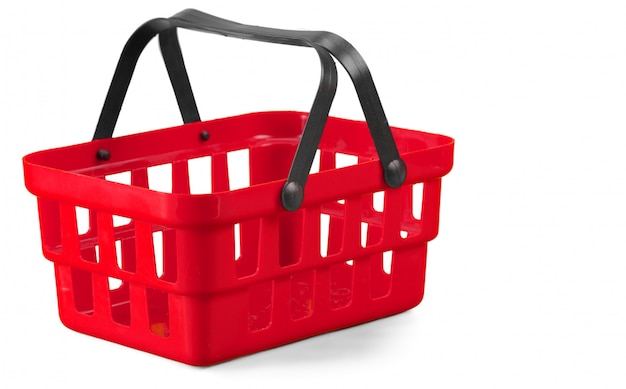 Shopping basket on white