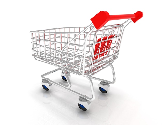 Shopping cart 3d icon