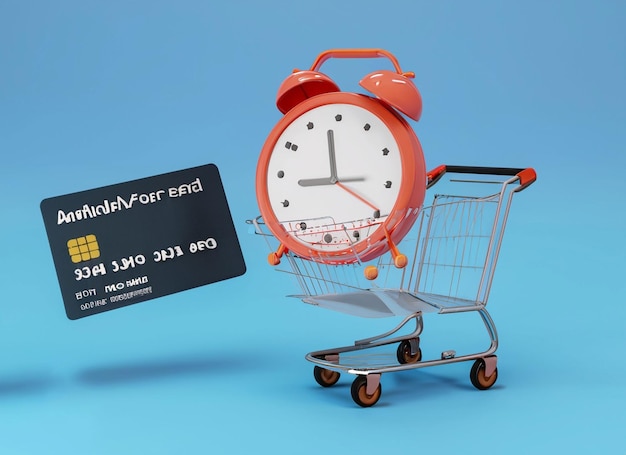 Shopping cart and alarm time time