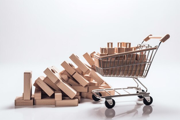 Shopping cart icon online shopping Isolated on white background