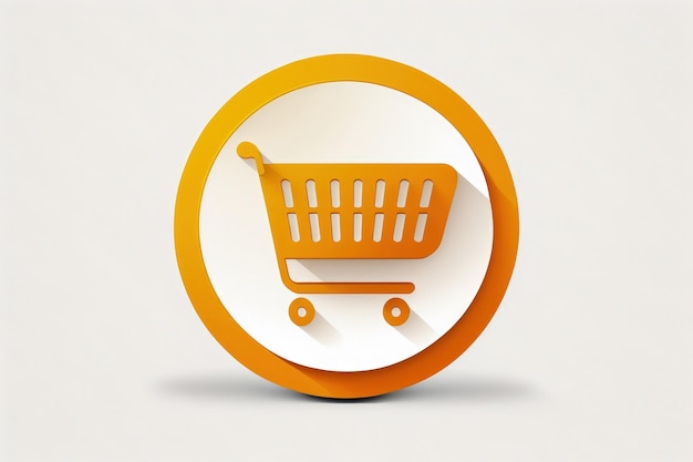 Shopping cart illustration icon logo shopping concept Generative AI