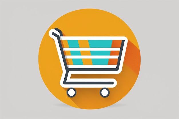 Shopping cart illustration icon logo shopping concept Generative AI