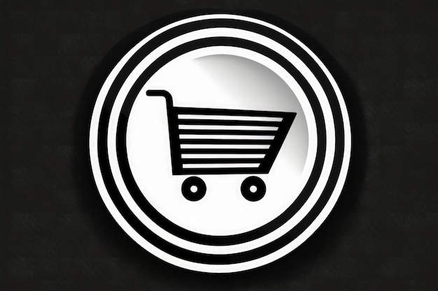 Foto shopping cart illustrazione icona logo shopping concept ia generativa